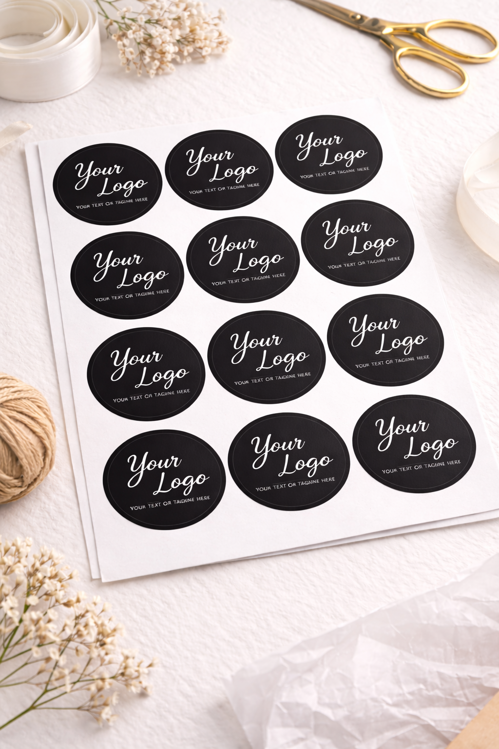 Circle Custom Label Stickers - Starting from 50 stickers