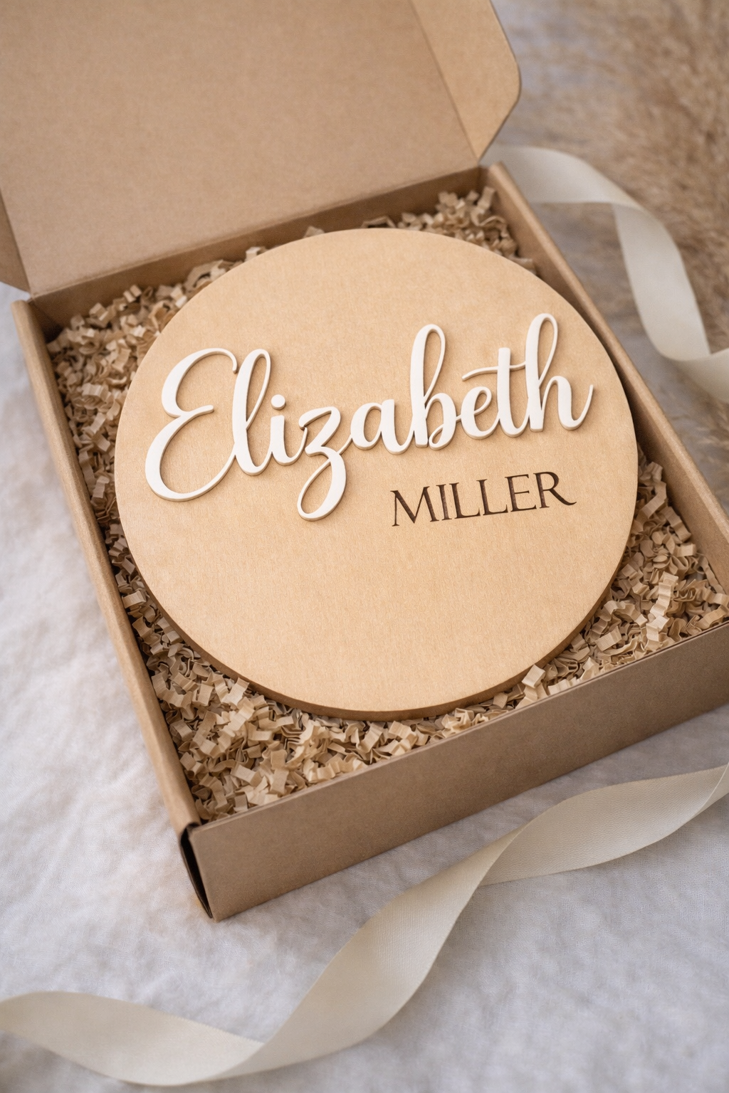 Simple Classic Personalised Name Plaque – 15cm