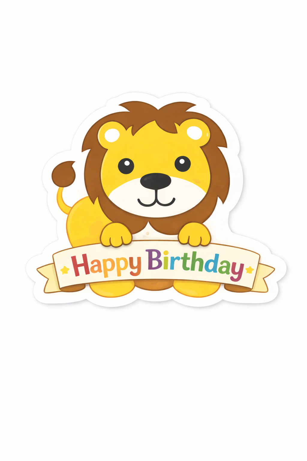 Happy Birthday Sticker - Kids