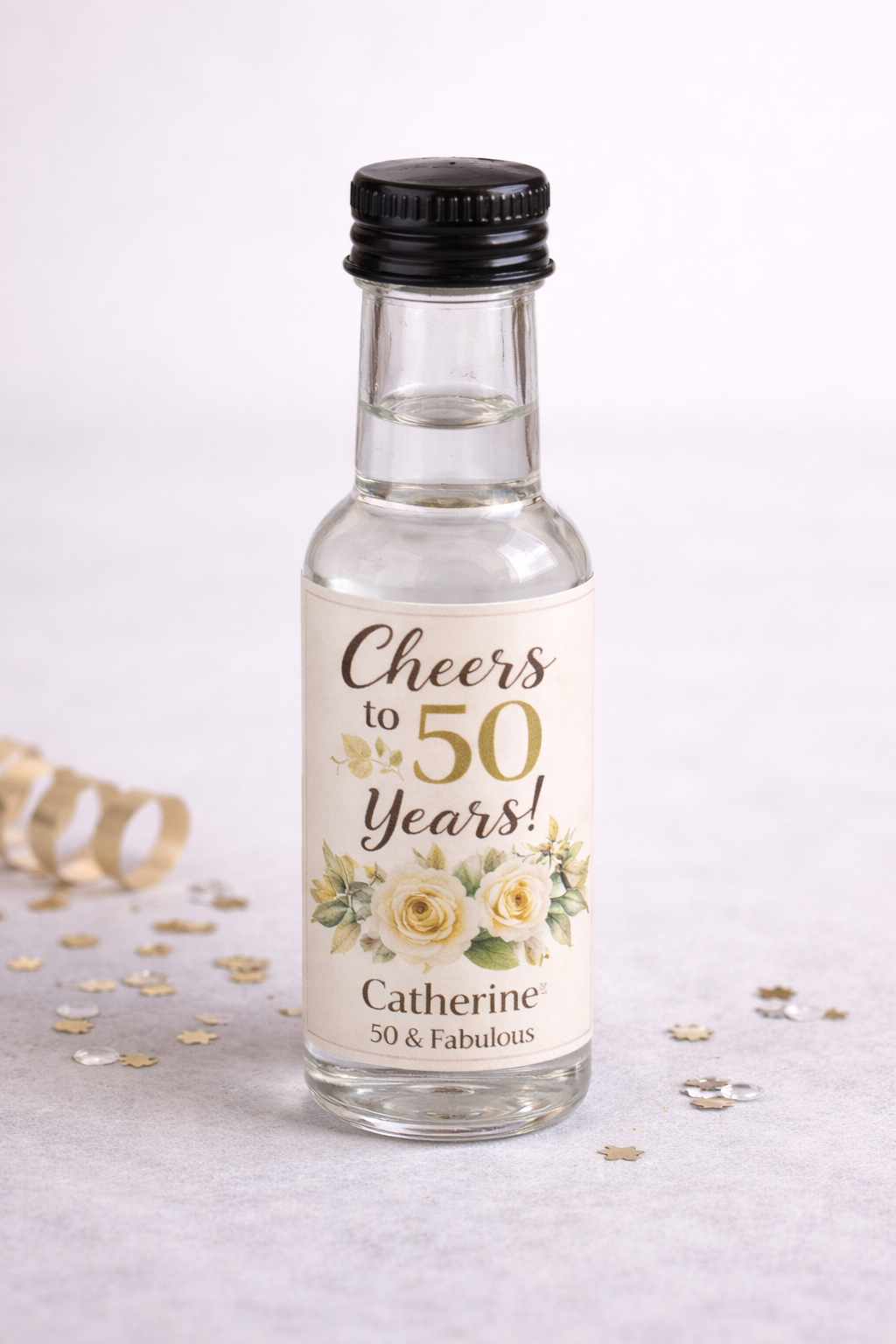 50ml Personalised Plastic Bottle with Sticker