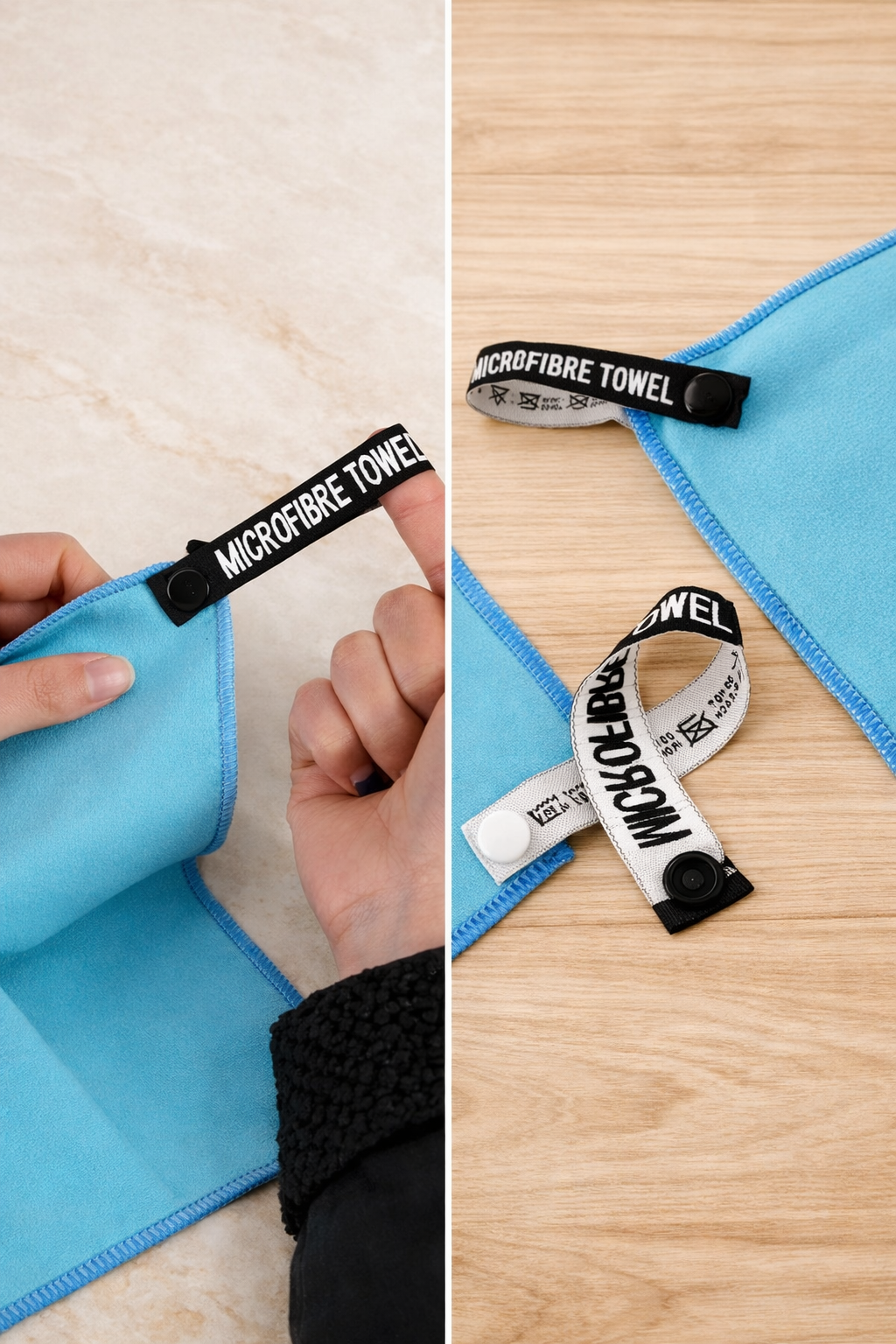 Personalised Microfiber Sports Towel - Blue