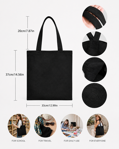 Black Canvas Tote Bag – Blank