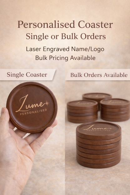 Single Personalised Wooden Coaster