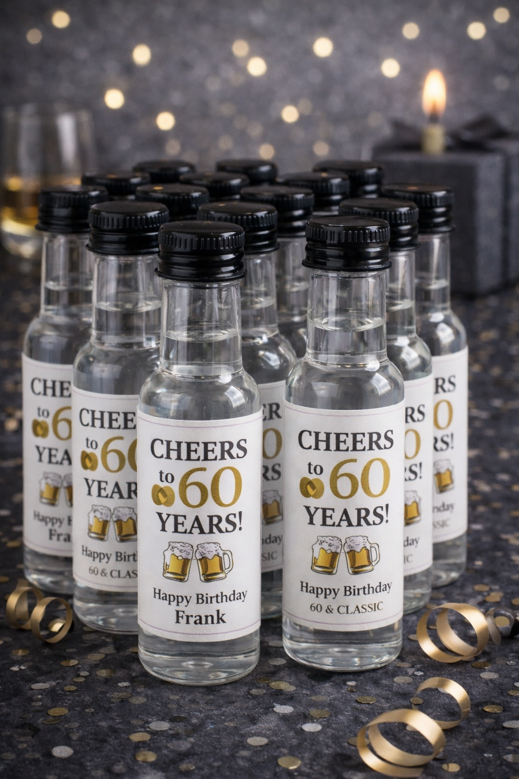 50ml Personalised Plastic Bottle with Sticker