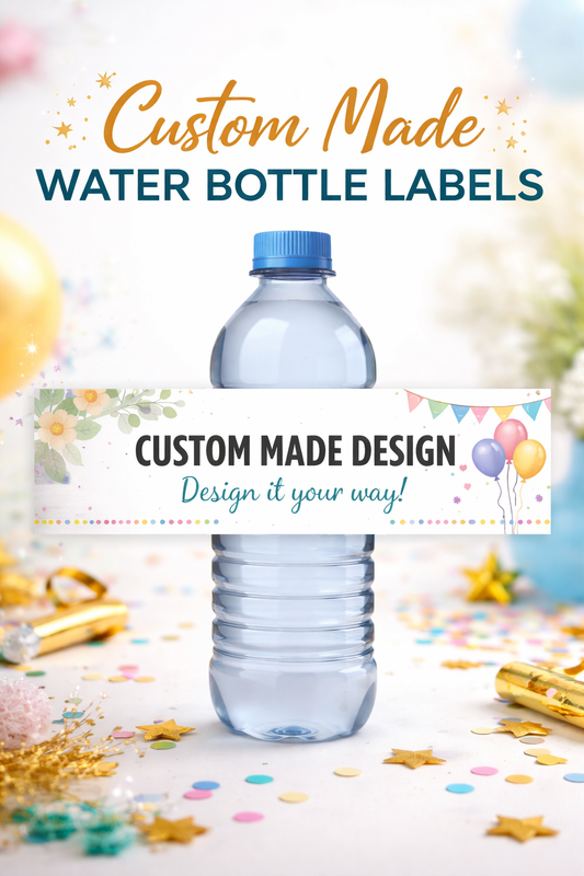 Custom Birthday Water Bottle Labels - Starting from 12 labels