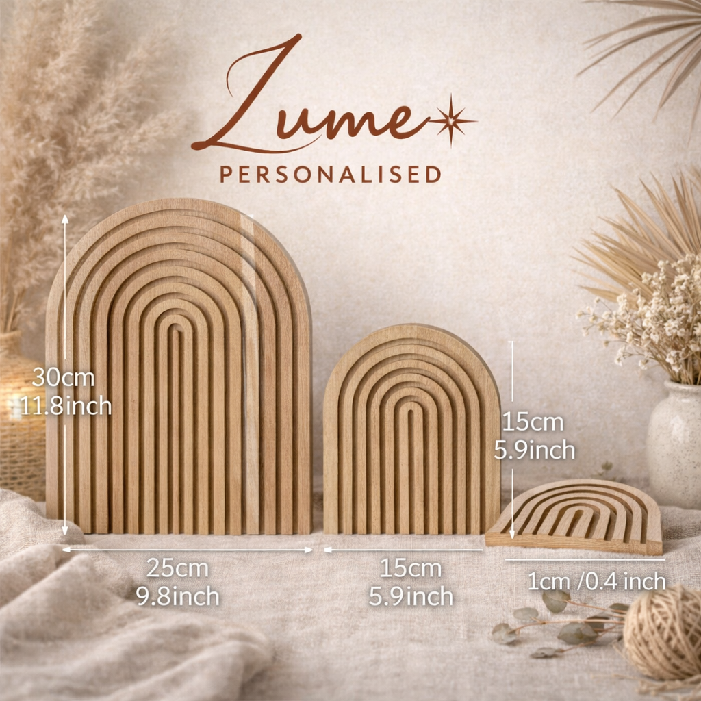 Personalised Medium Wooden Rainbow Plaque