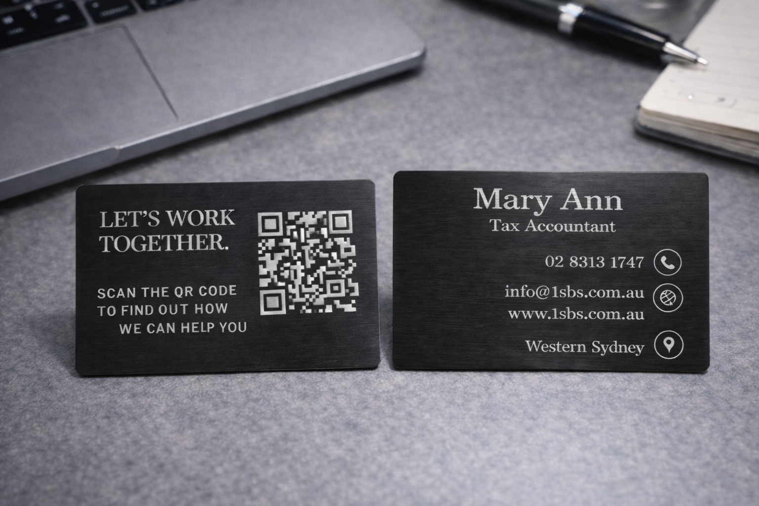 Bulk Personalised Metal Business Cards - Starting from 10 pcs