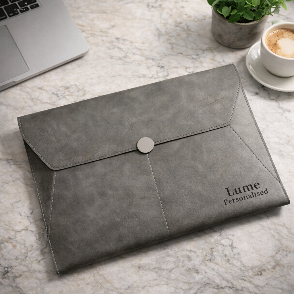 Personalised Faux Leather Document Sleeve (A4)