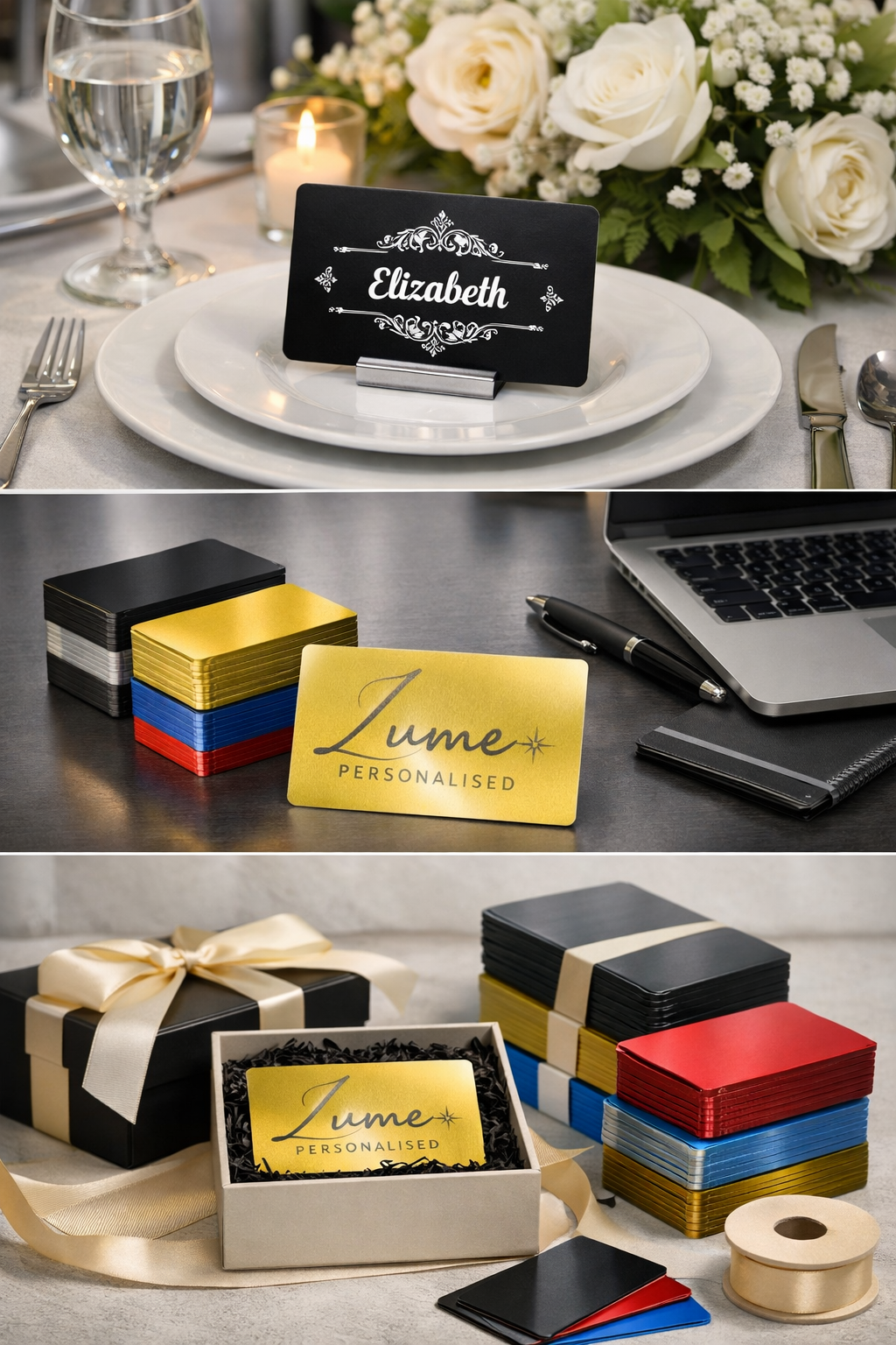 Bulk Personalised Metal Business Cards - Starting from 10 pcs