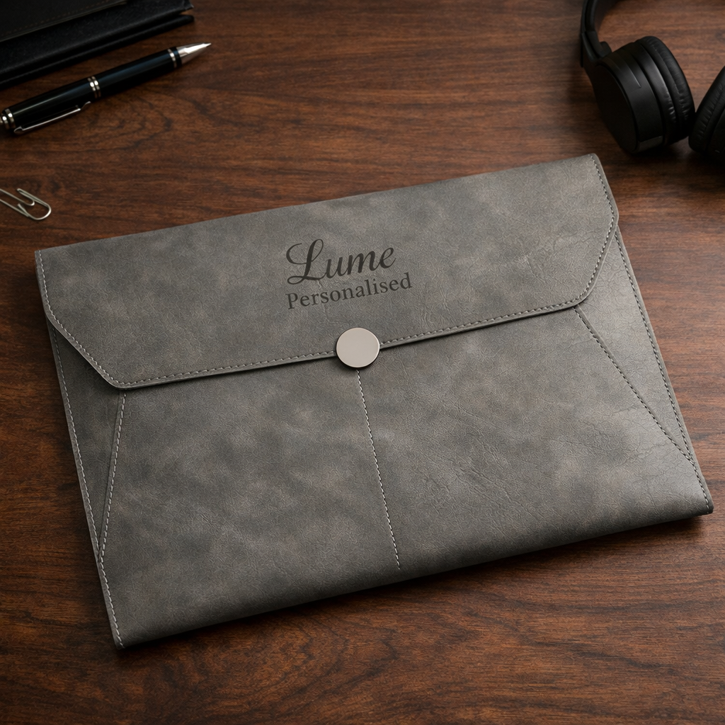 Personalised Faux Leather Document Sleeve (A4)