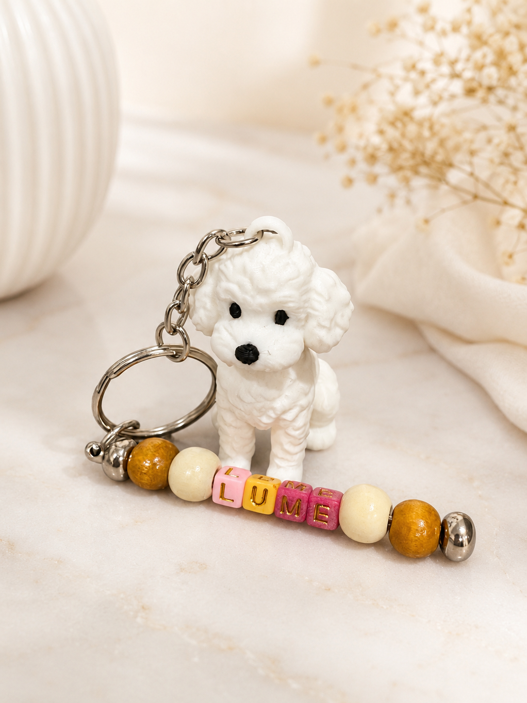 Personalised Puppy Name Keychain
