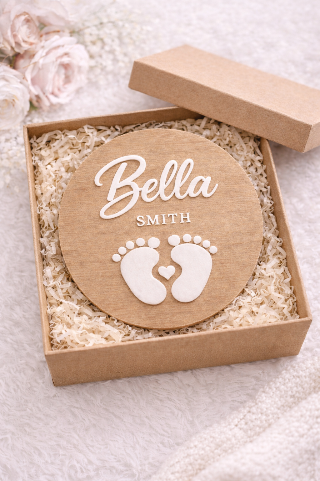 Personalised Baby Name Plaque with 3D Details