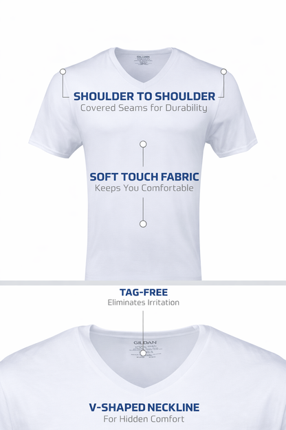 Bulk Custom Embroidered Men’s V-Neck T-Shirt