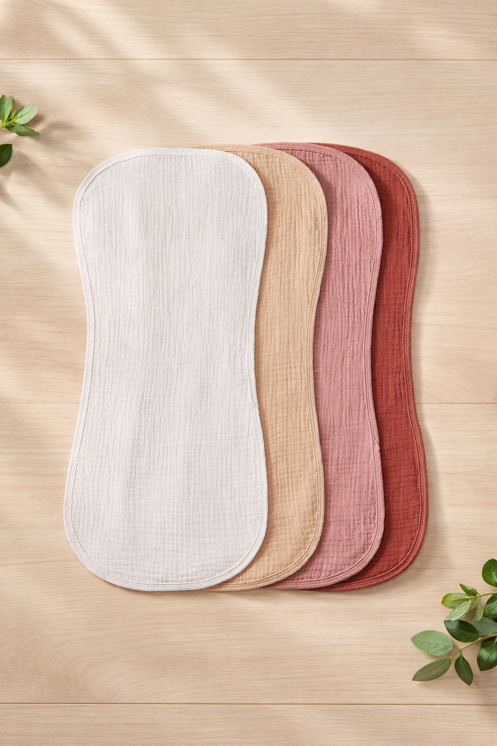 Embroidered Muslin Burp Clothes