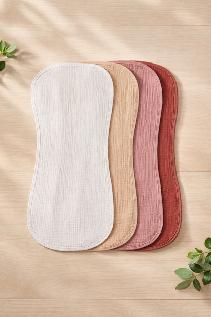 Embroidered Muslin Burp Clothes