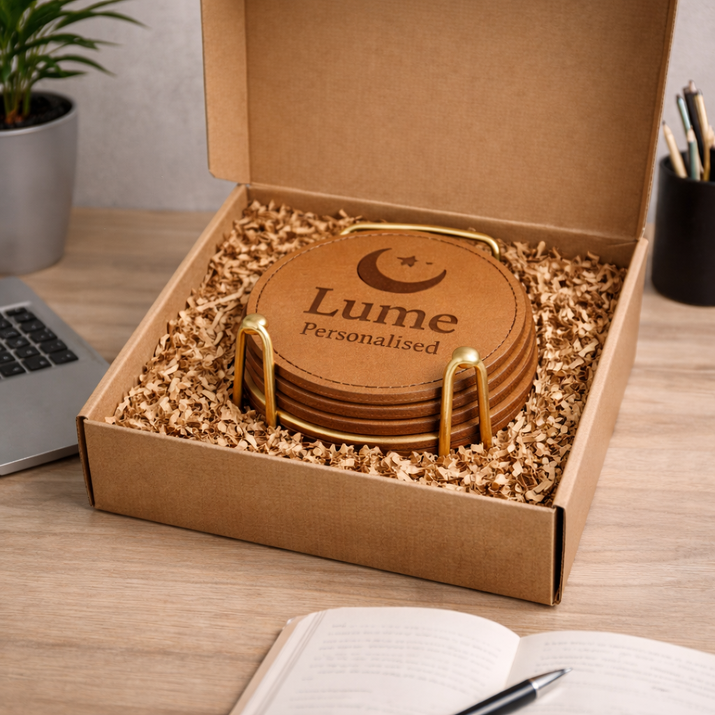 Personalised Round PU Coasters (Set of 6)