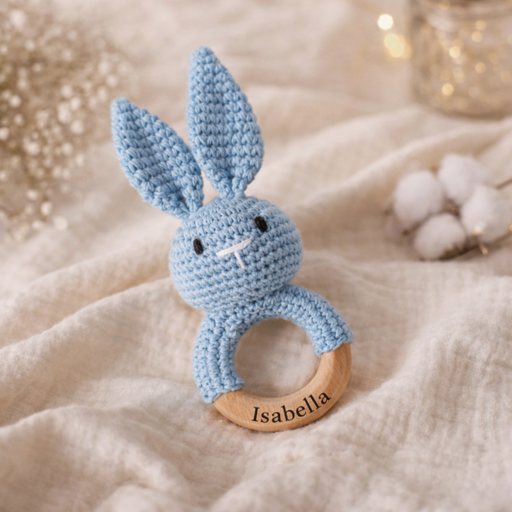 Crochet Bunny Baby Rattle