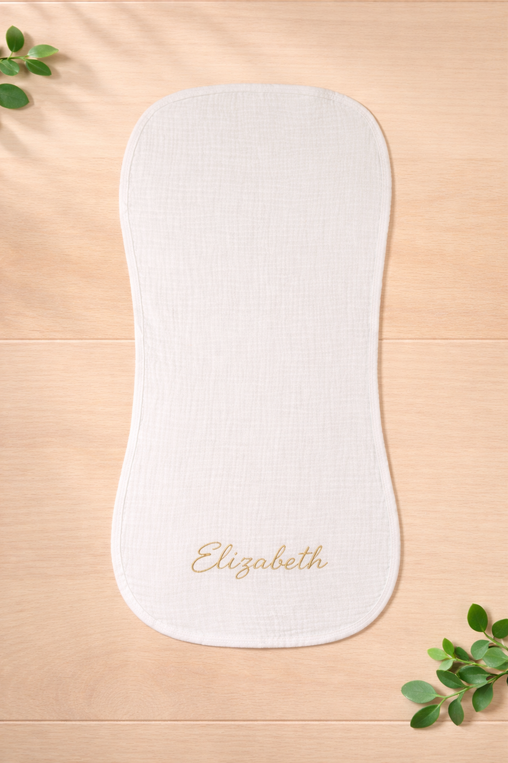 Embroidered Muslin Burp Clothes