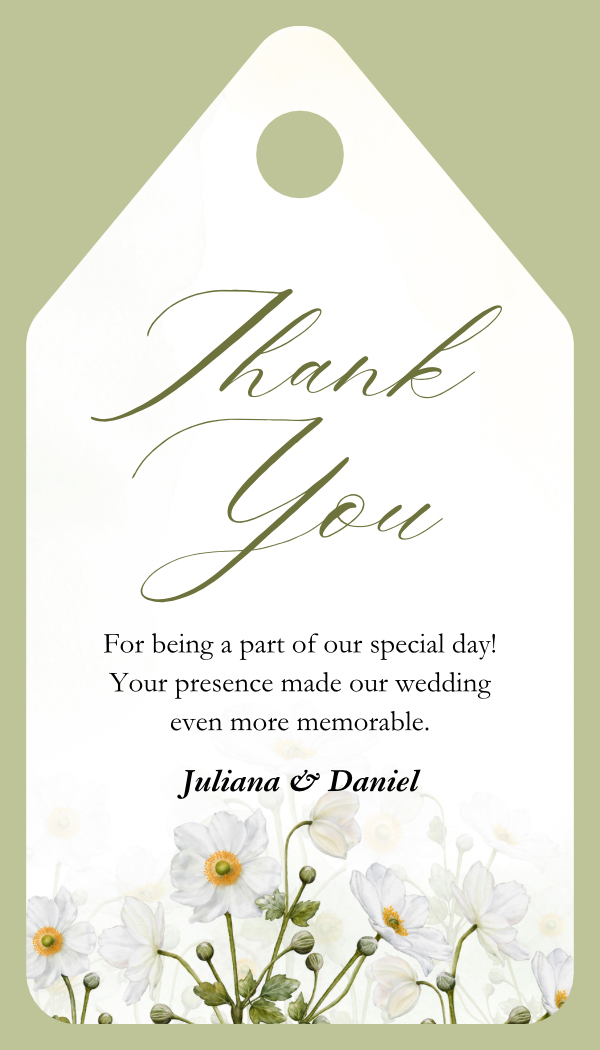 Personalised Wedding Tags - 10 tags