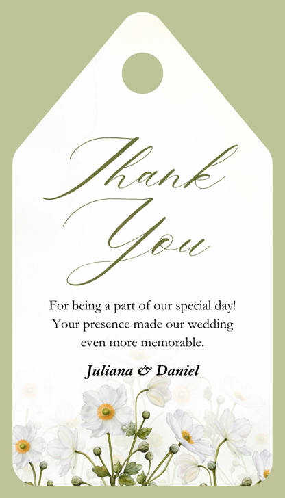 Personalised Wedding Tags - 10 tags