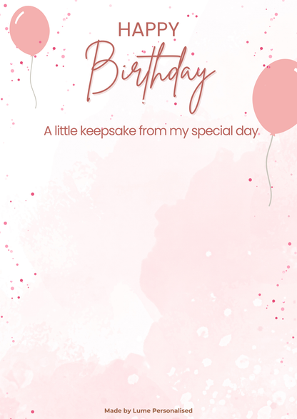 Custom Magnet with Backing Card (Chibi illustration) - Birthday
