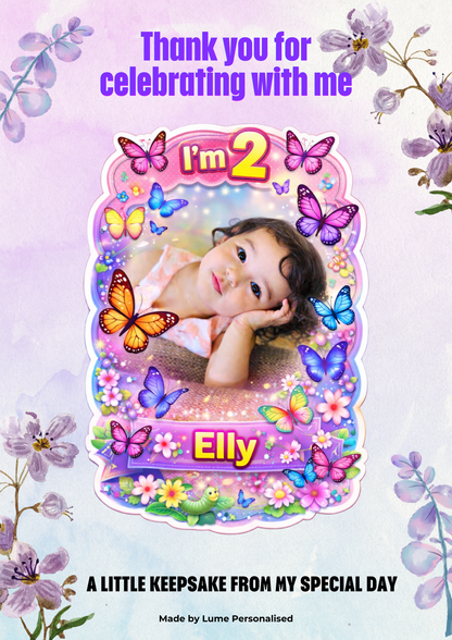 Custom Magnet with Backing Card (Chibi illustration) - Birthday