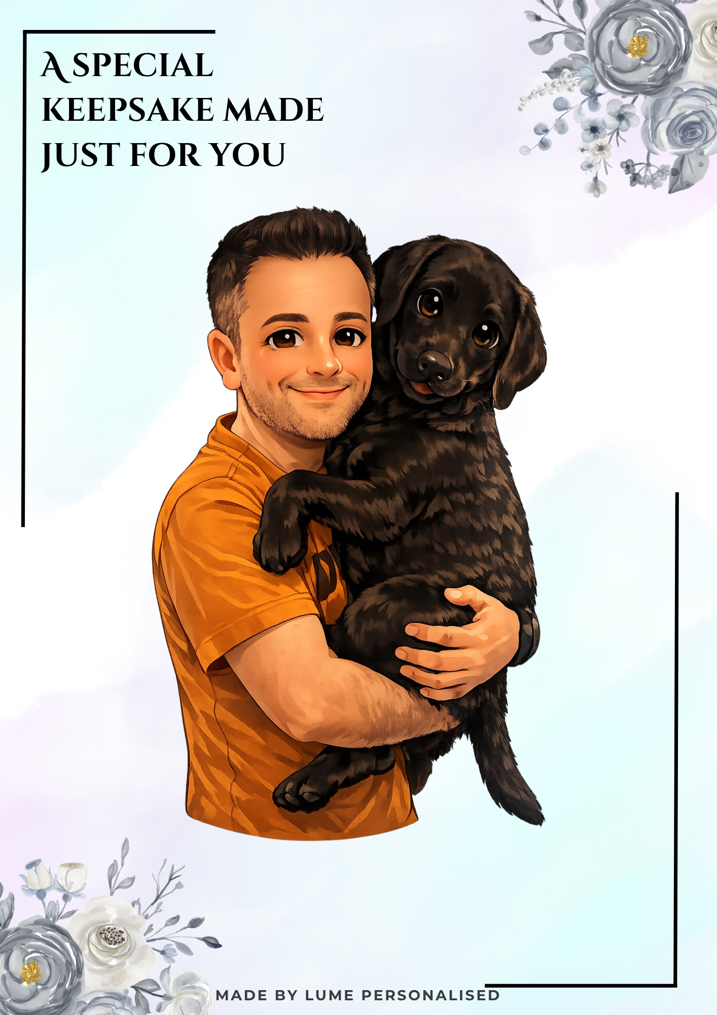Custom Magnet with Backing Card (Chibi illustration) - Keepsake