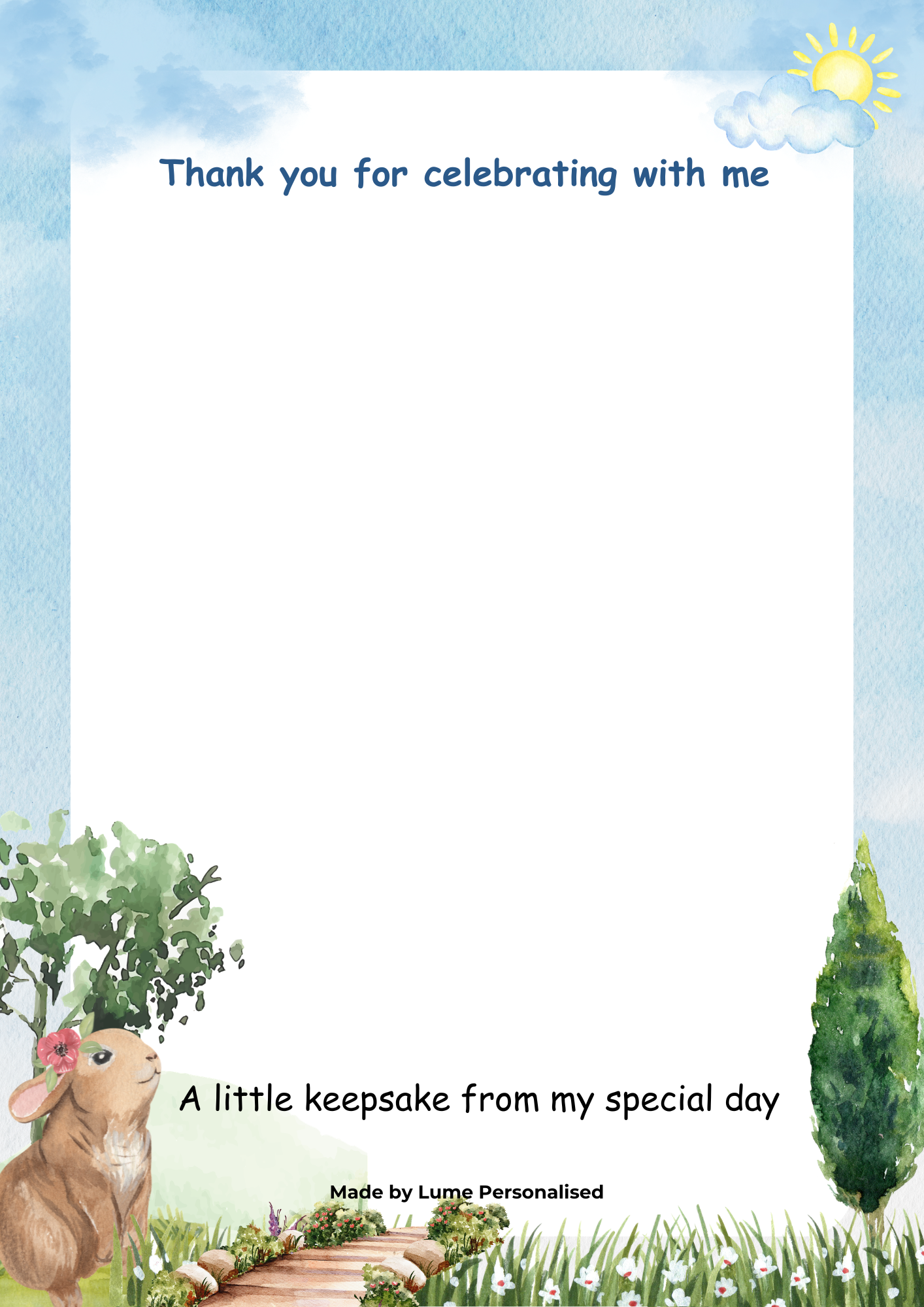 Custom Magnet with Backing Card (Chibi illustration) - Birthday