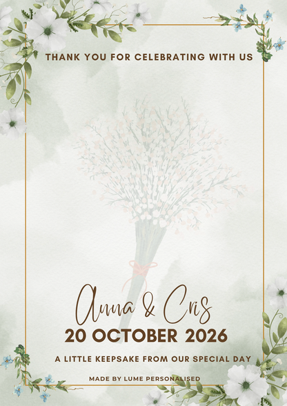 Custom Magnet with Backing Card - Wedding