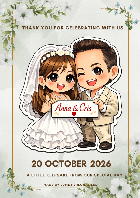 Custom Magnet with Backing Card - Chibi illustration