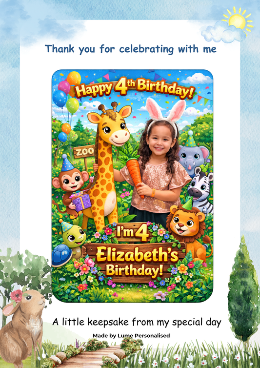 Custom Magnet with Backing Card (Real Photo) - Birthday
