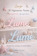 Lume 3D Signature Name – Large