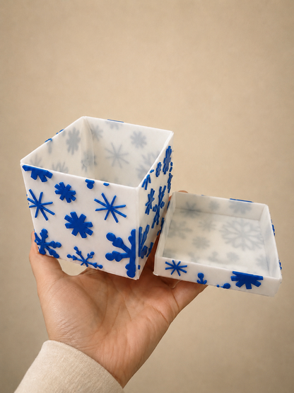 3D Printed Snowflake Gift Box with Jute Rope | Custom Colour Available