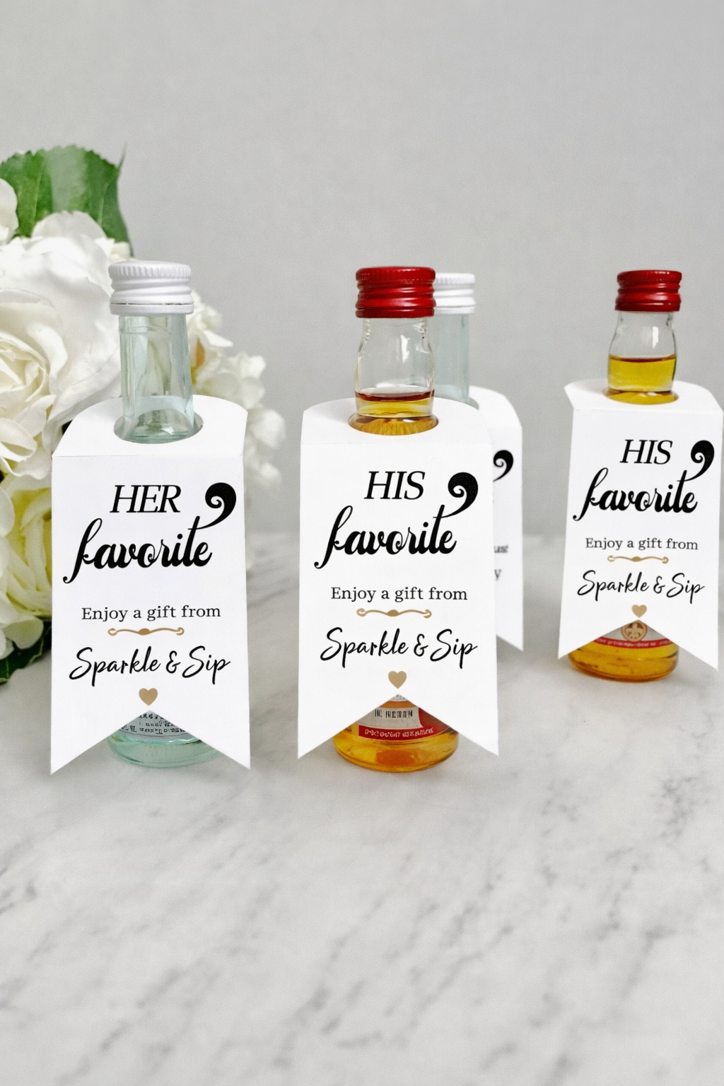 Personalised Wedding Bottle Tags
