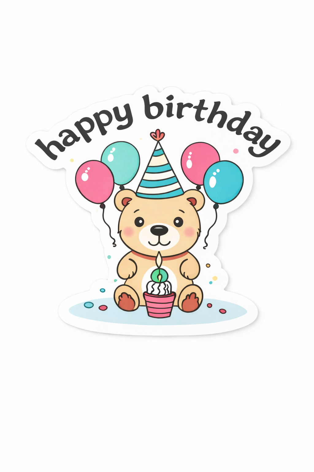 Happy Birthday Sticker - Kids