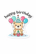 Happy Birthday Sticker - Kids