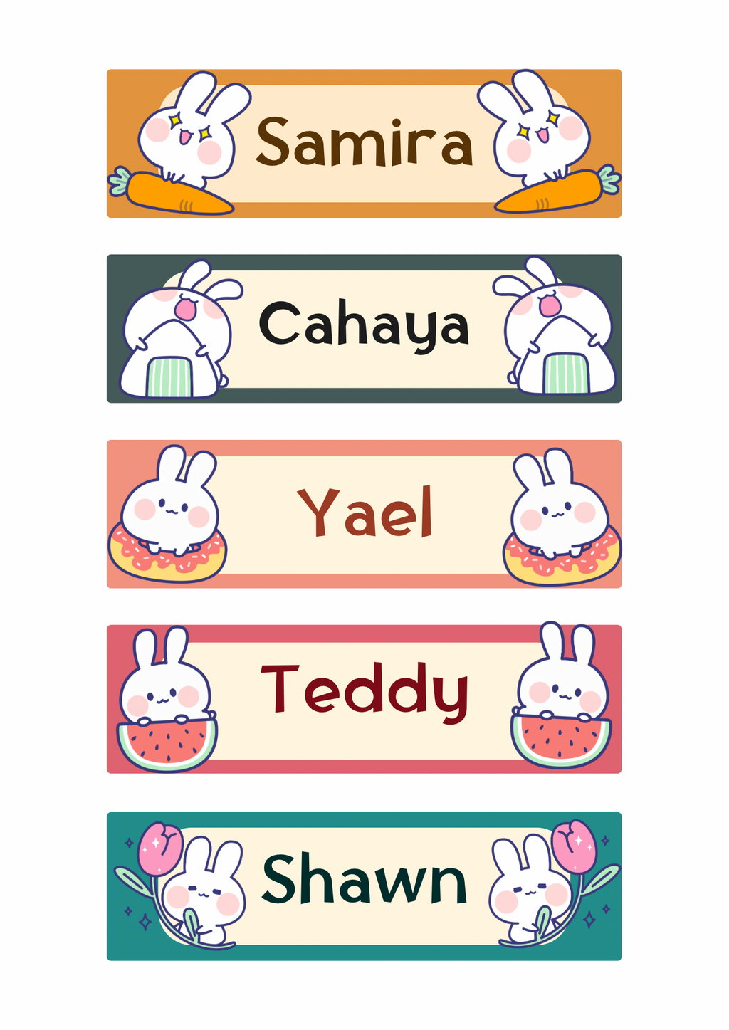 Bunny Theme Sticker - Waterproof A4 Value Sheet