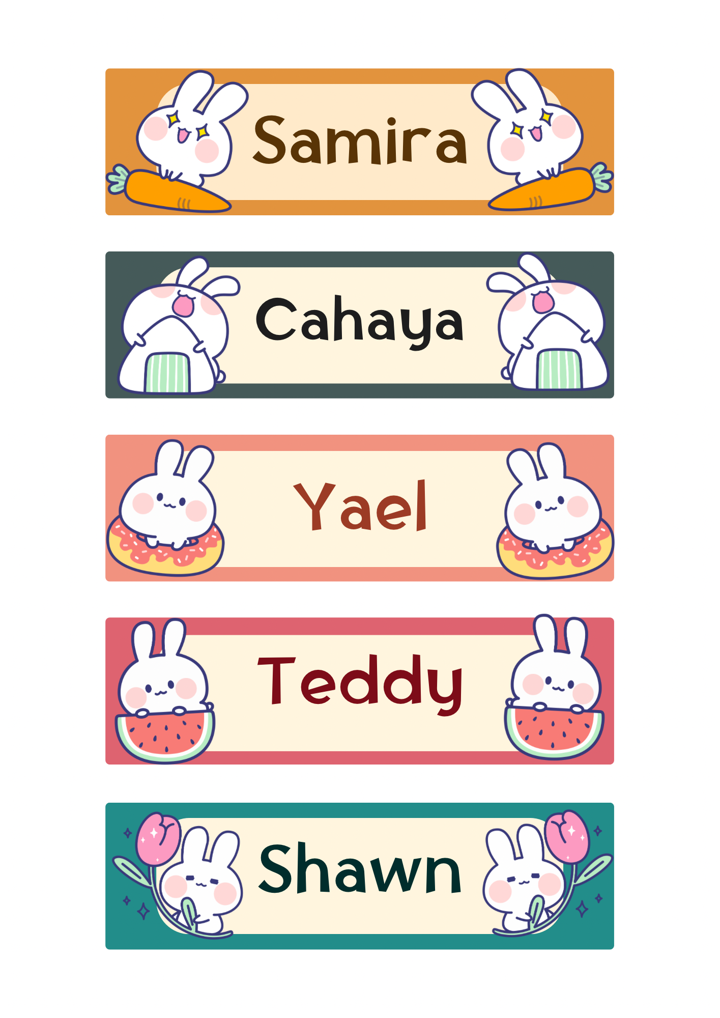 Bunny Theme Sticker - Waterproof A4 Value Sheet