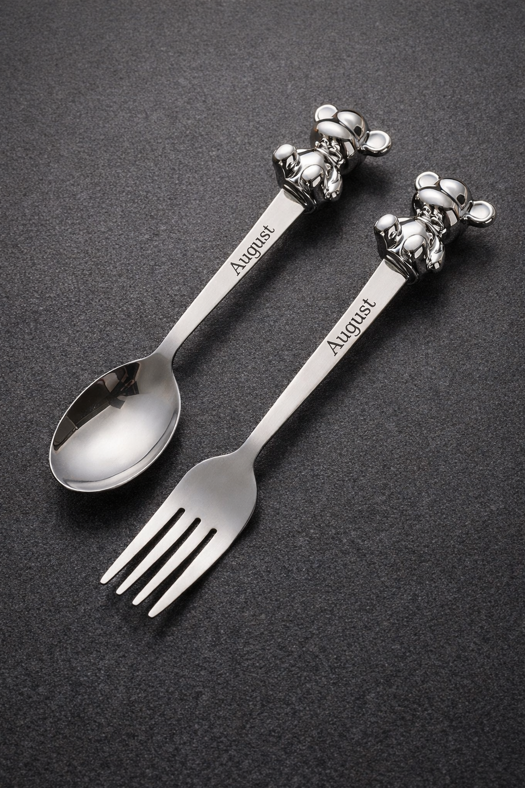 Personalised Bear Spoon & Fork Set