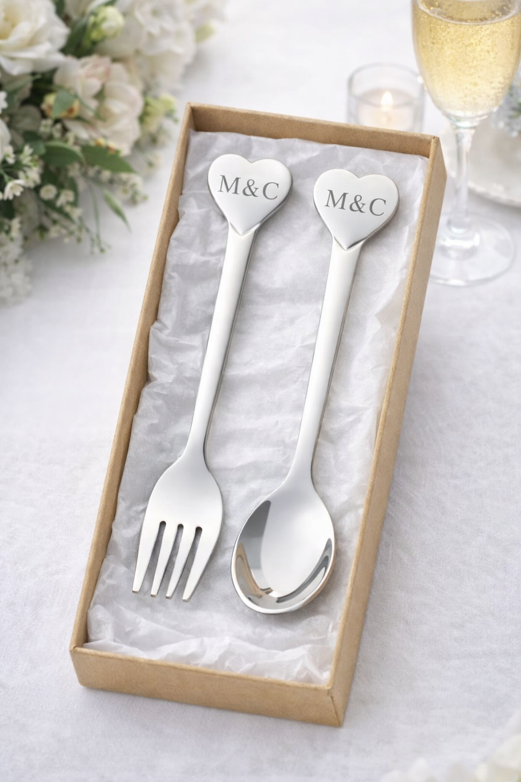 Personalised Spoon & Fork Set