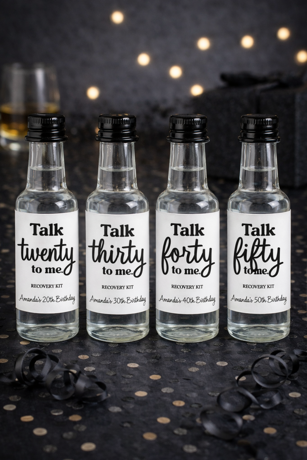 50ml Personalised Plastic Bottle with Sticker