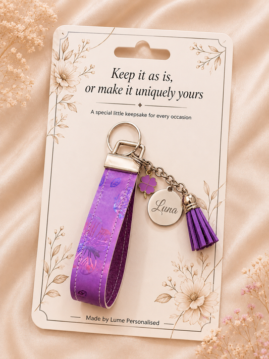 Mini Personalised Wristlet Keychain - Prints