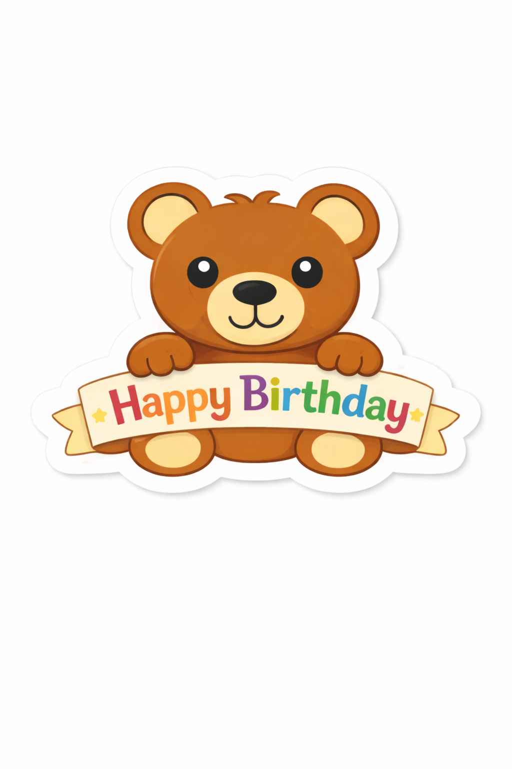 Happy Birthday Sticker - Kids