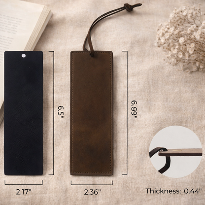 Personalised PU Leather Bookmark
