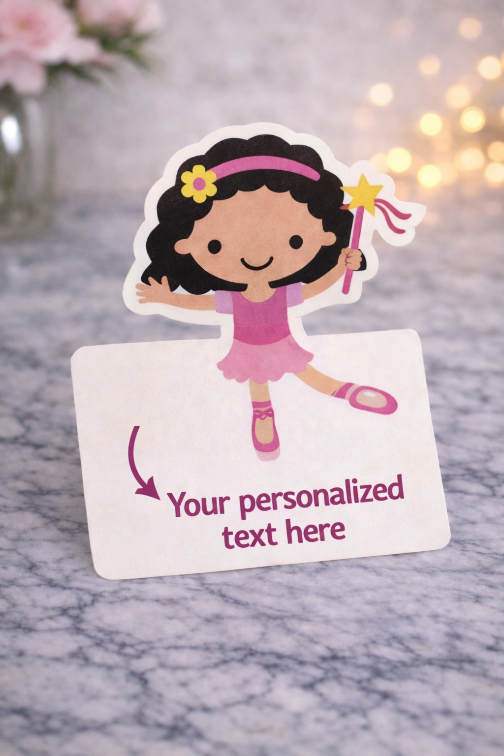 Personalised scrunchie tags