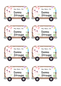 Bunny Van Theme Sticker - Waterproof A4 Value Sheet