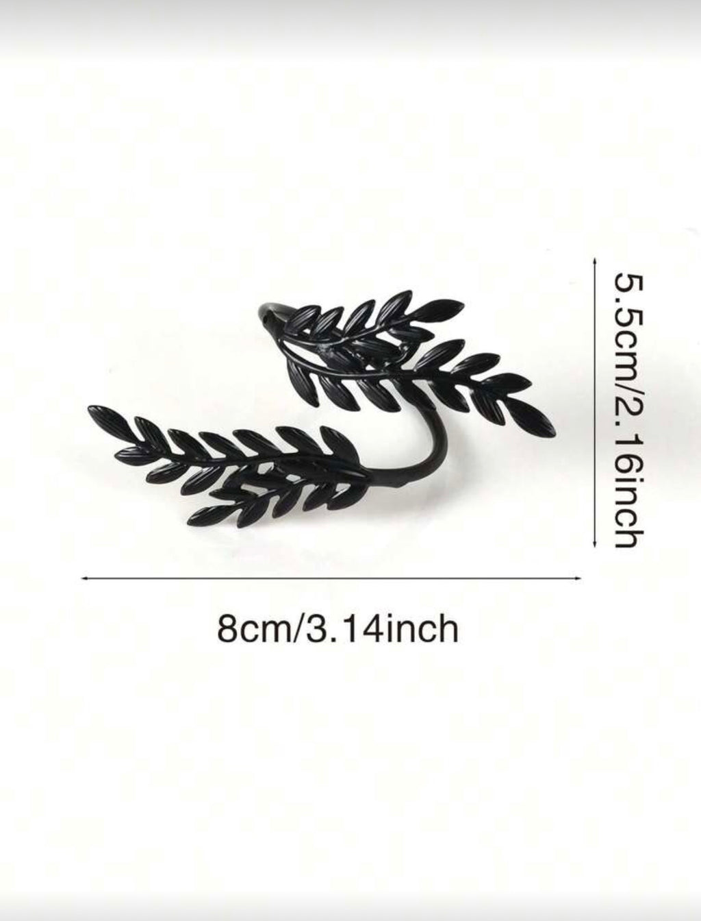 Black Wheat Napkin Rings – Set of 2