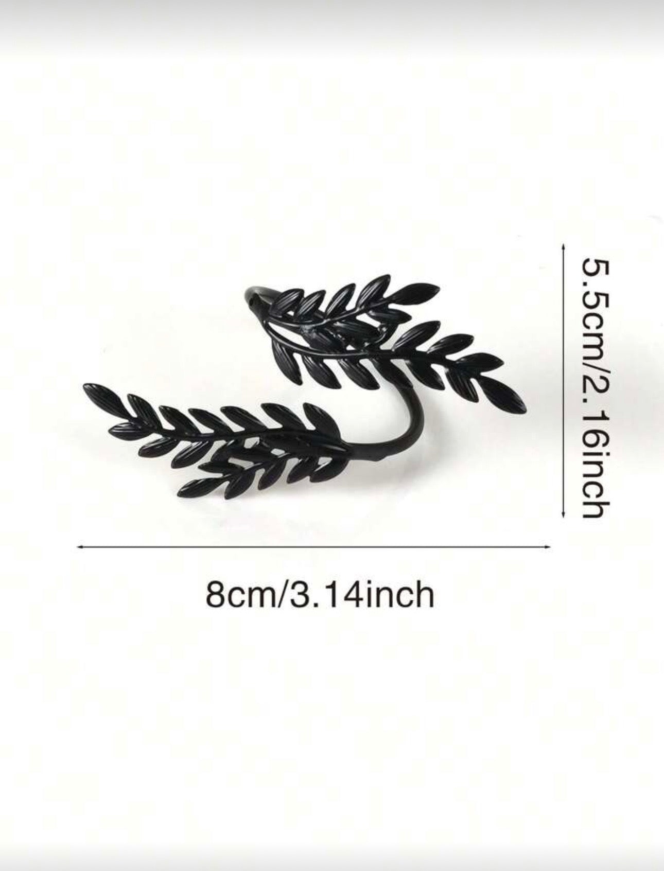 Black Wheat Napkin Rings – Set of 2