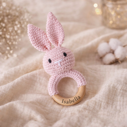 Crochet Bunny Baby Rattle
