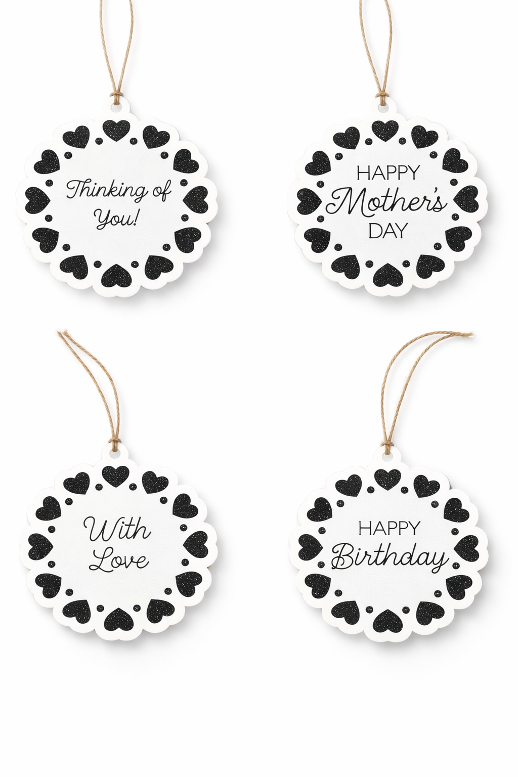 Round Heart Gift Tags